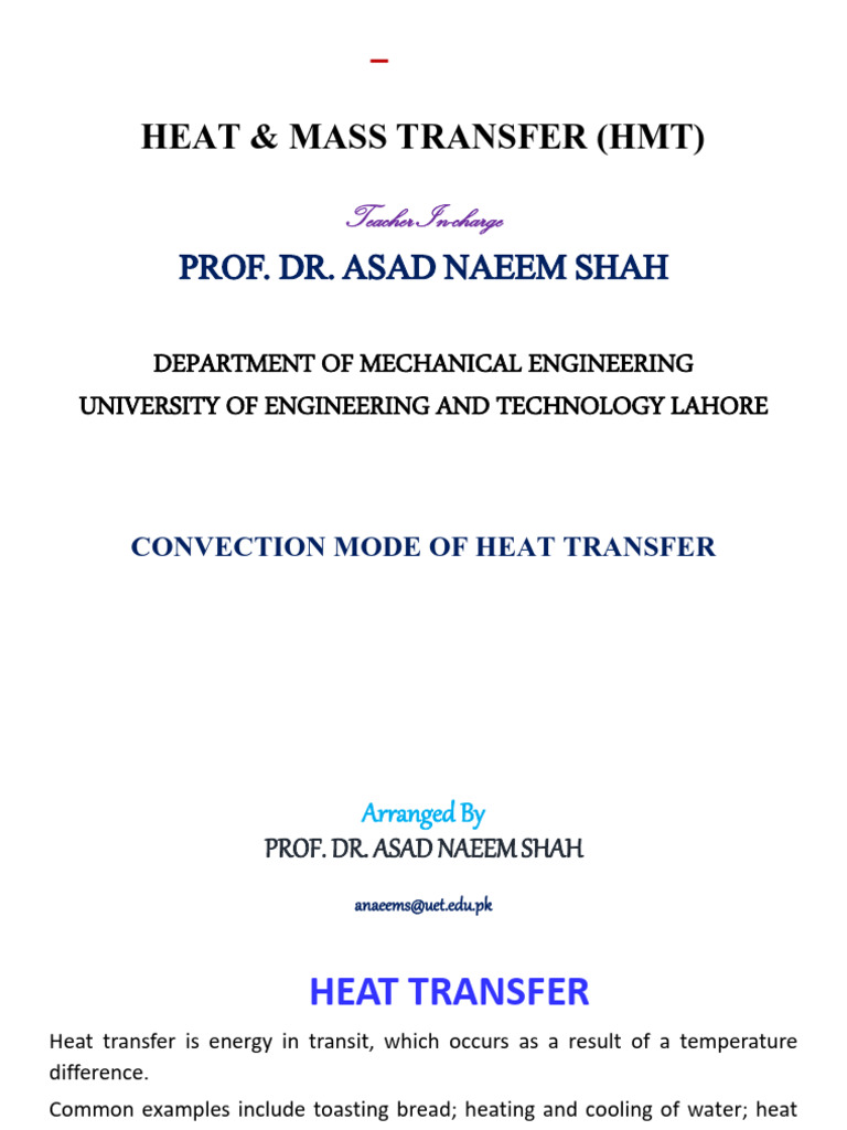 Convection Heat Transfer Overview | PDF | Heat Transfer | Boundary Layer