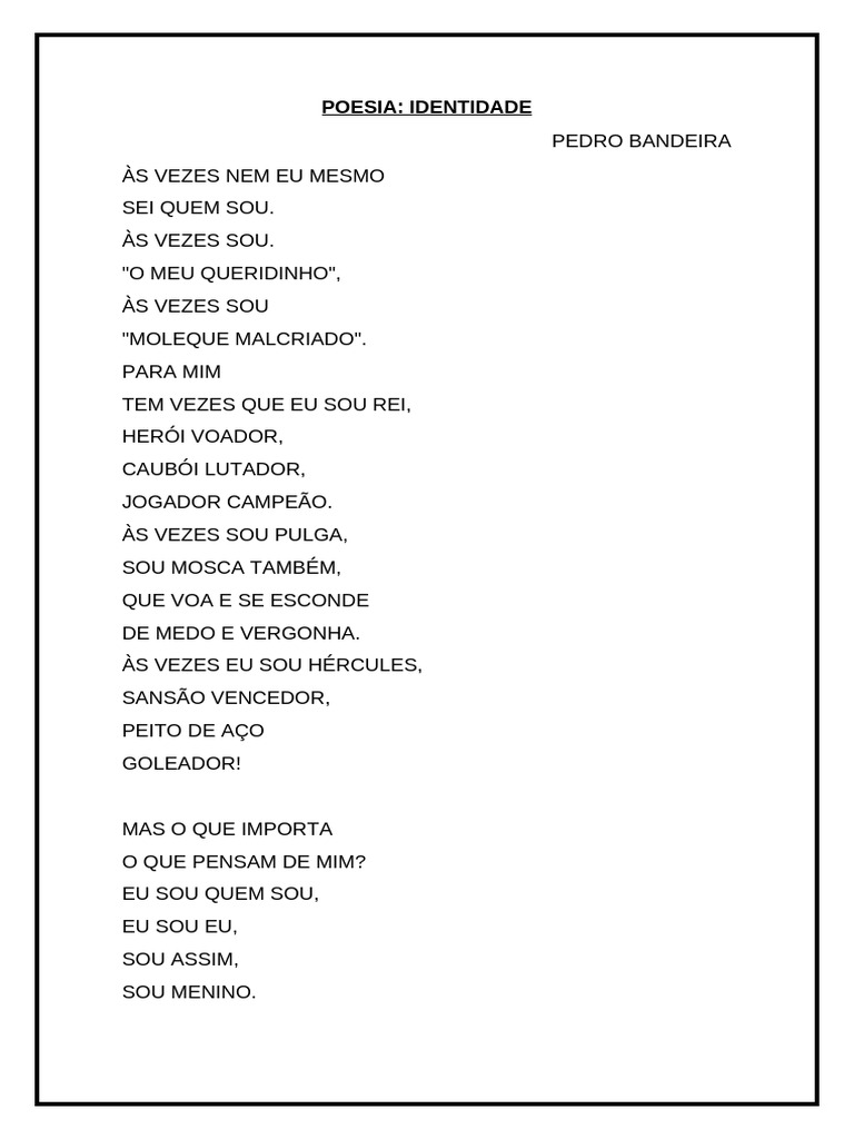 Poesia e Identidade em Pedro Bandeira | PDF