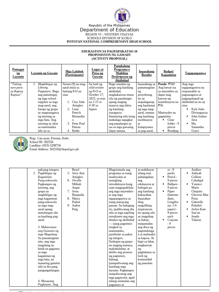 GPOA - Sample-Copy-24-25 (Charity Proposal) | PDF