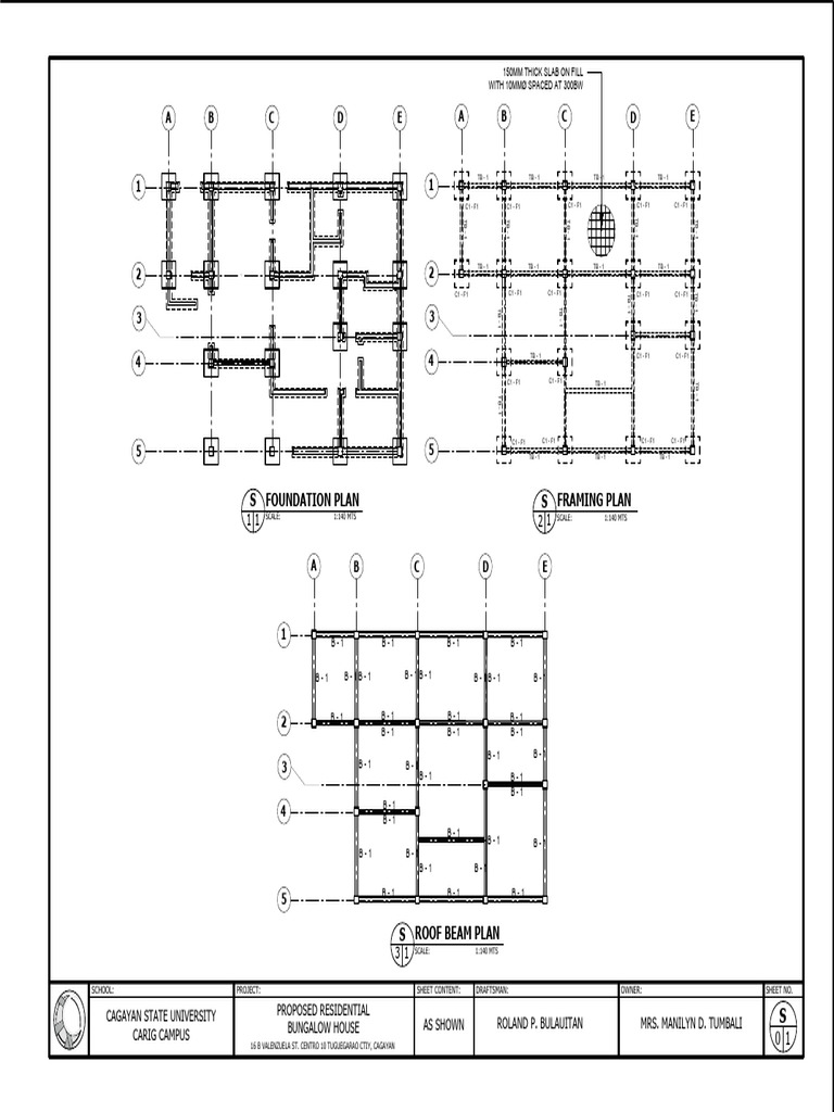 Residential Bungalow House Plans | PDF | Truss | Structural Engineering