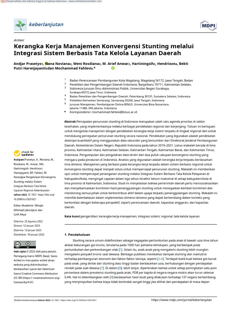 Stunting Convergence Management Framework Through System Integration ...