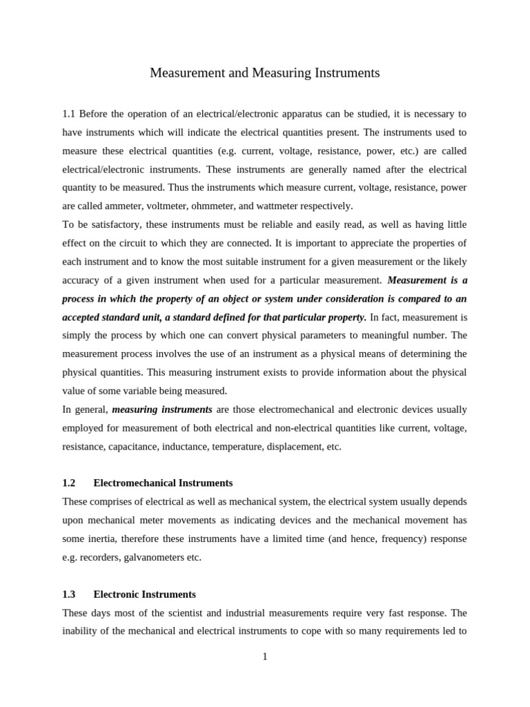 Overview of Measuring Instruments | PDF | Voltage | Resistor
