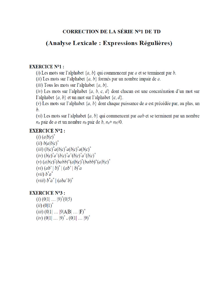 Correction TD1 | PDF
