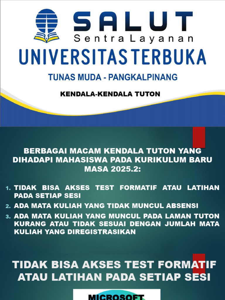 Kendala Akses Tuton Mahasiswa 2025.2 | PDF