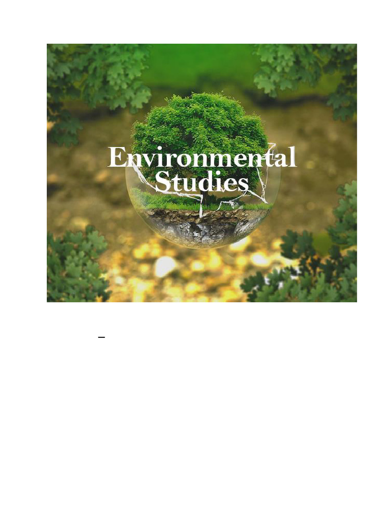Environmental Studies Syllabus 2023-2024 | PDF | Grassland | Fuels