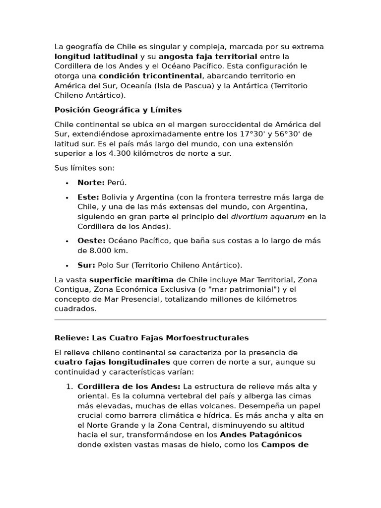 Geografía y Climas de Chile: Un Análisis | PDF | Chile | Clima