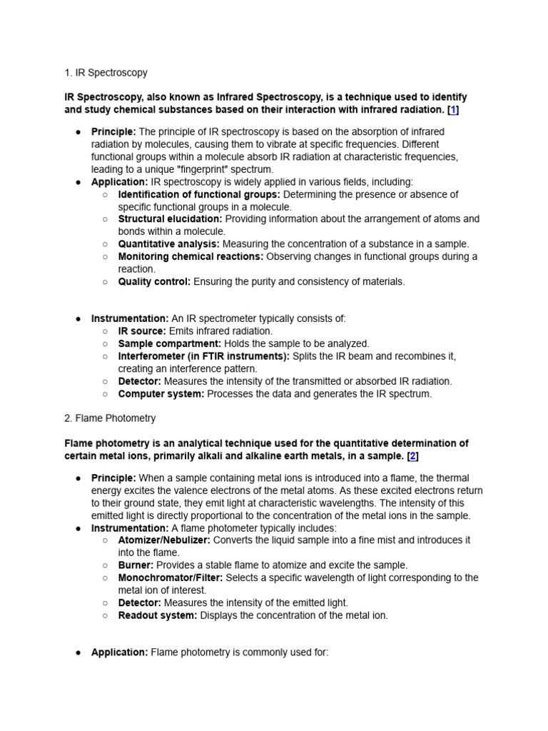 Spectroscopic Techniques Overview | PDF | Infrared Spectroscopy ...