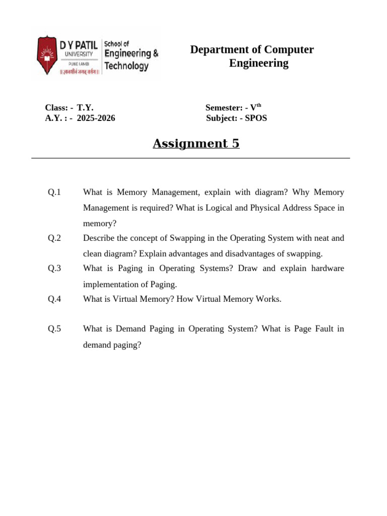 SPOS Assignment 5 | PDF