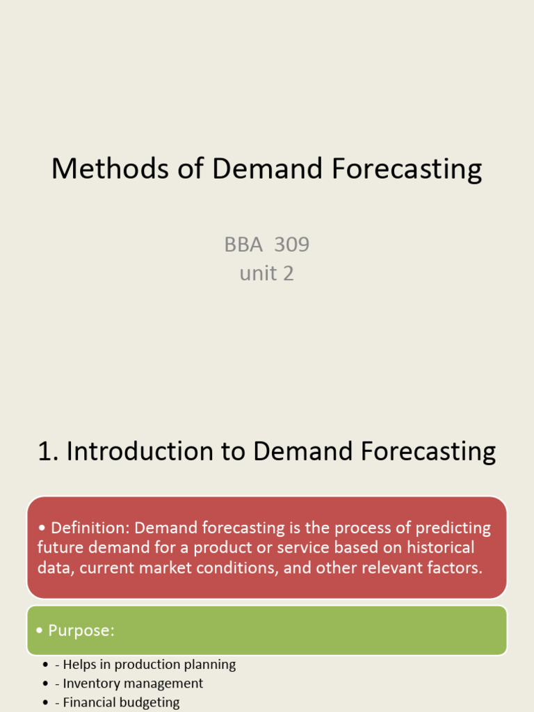 Methods of Demand Forecasting | PDF | Forecasting | Moving Average