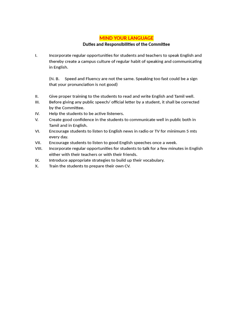 Mind Your Language | PDF