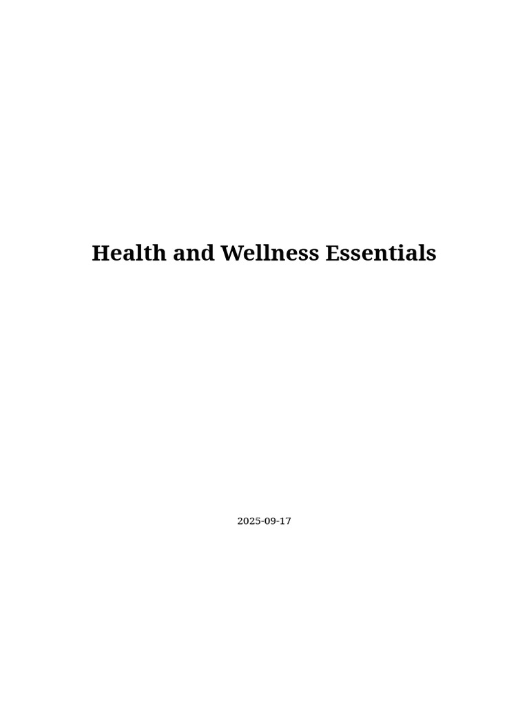 Health and Wellness Guide 2025 | PDF | Weight Loss | Food Energy