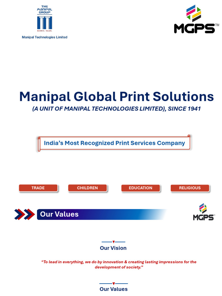 Manipal Global Print Solutions Overview | PDF | Books