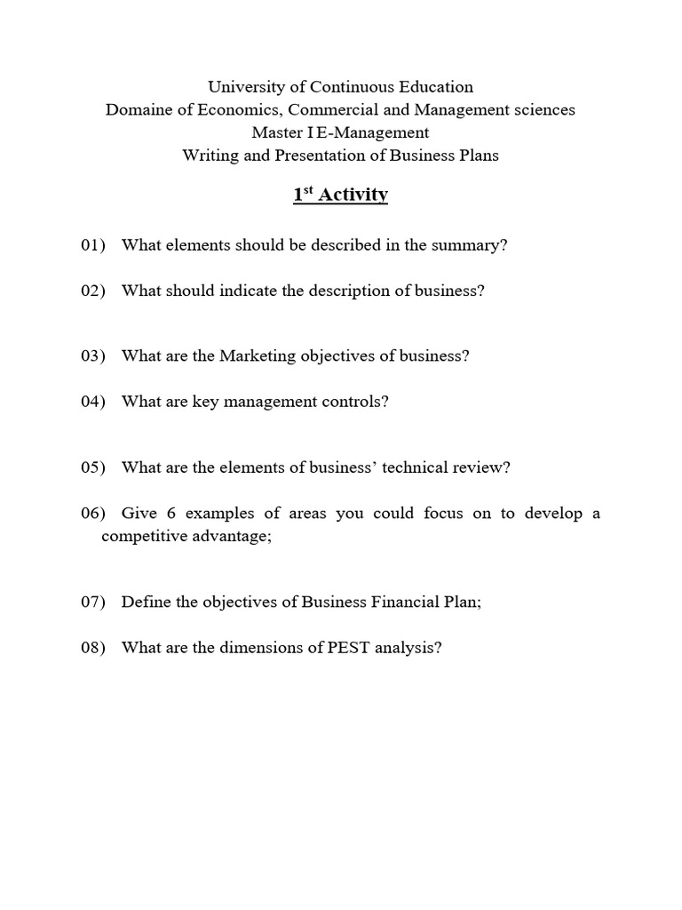 Activity 01 | PDF