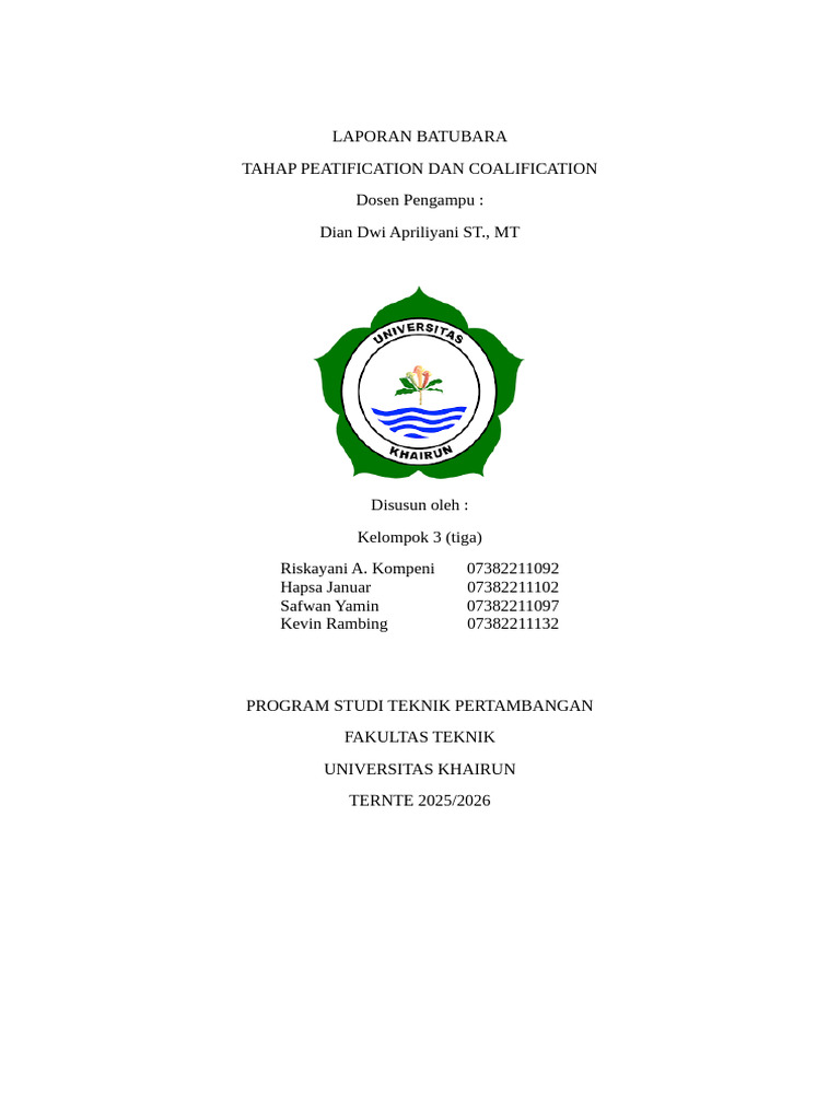 Proses Peatification dan Coalification Batubara | PDF