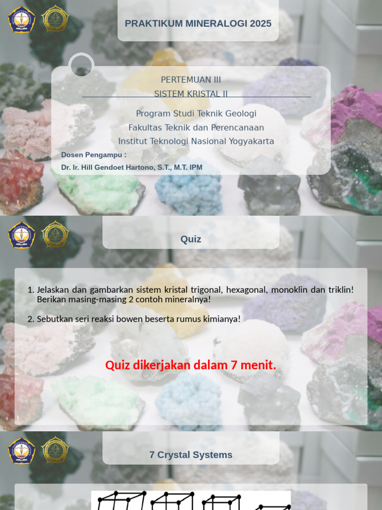 Sistem Kristal dalam Mineralogi 2025 | PDF