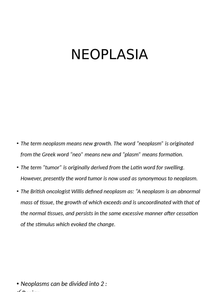 Understanding Neoplasia: Tumors Explained | PDF | Neoplasms | Oncogene