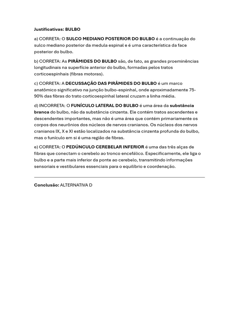 Estruturas do Bulbo e Mesencéfalo | PDF | Cerebelo | Sistema nervoso