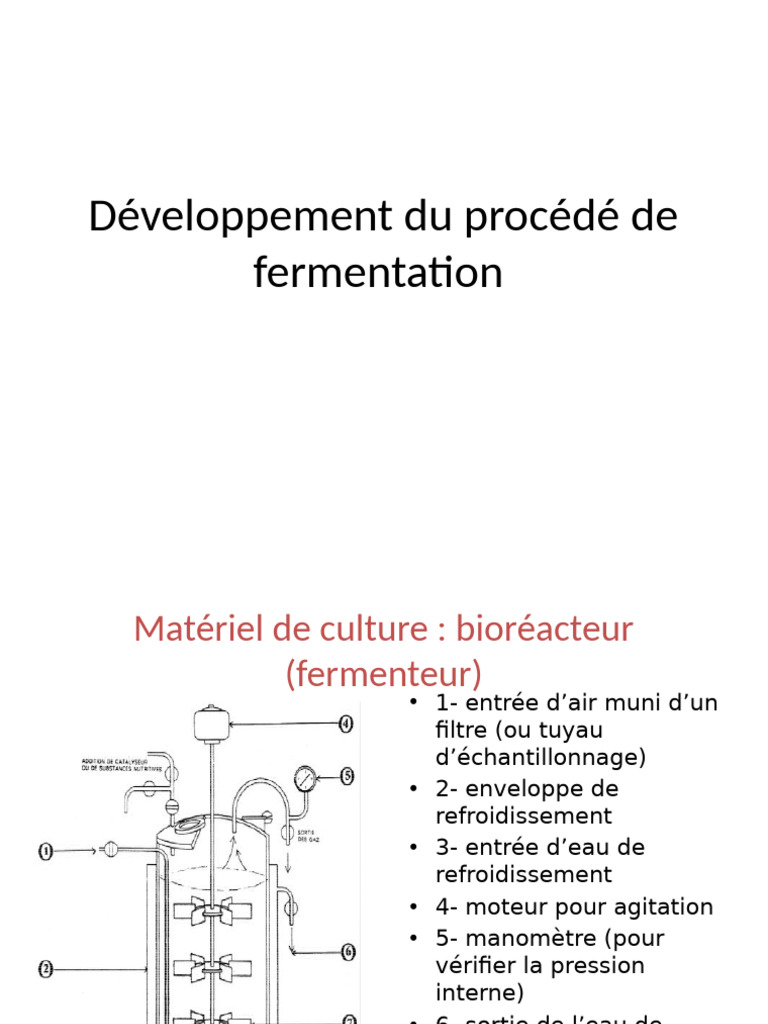 Procédé de fermentation et bioréacteurs | PDF | Cellule (Biologie ...