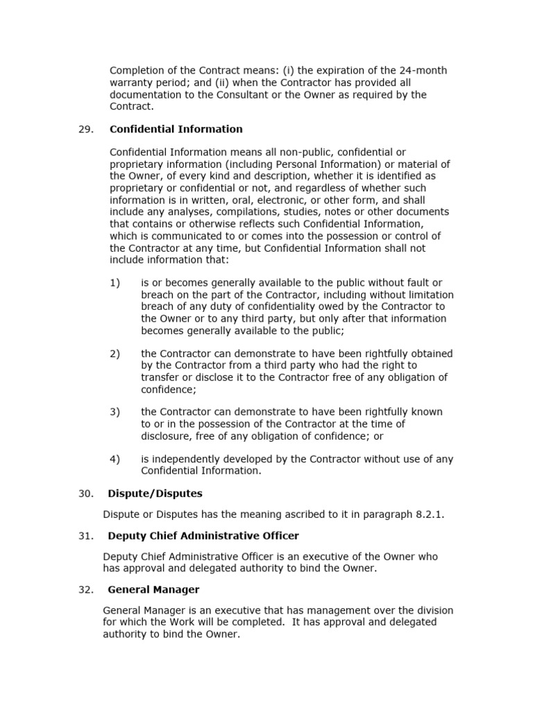 Contract Completion and Confidentiality Terms | PDF | Audit | Breach Of ...