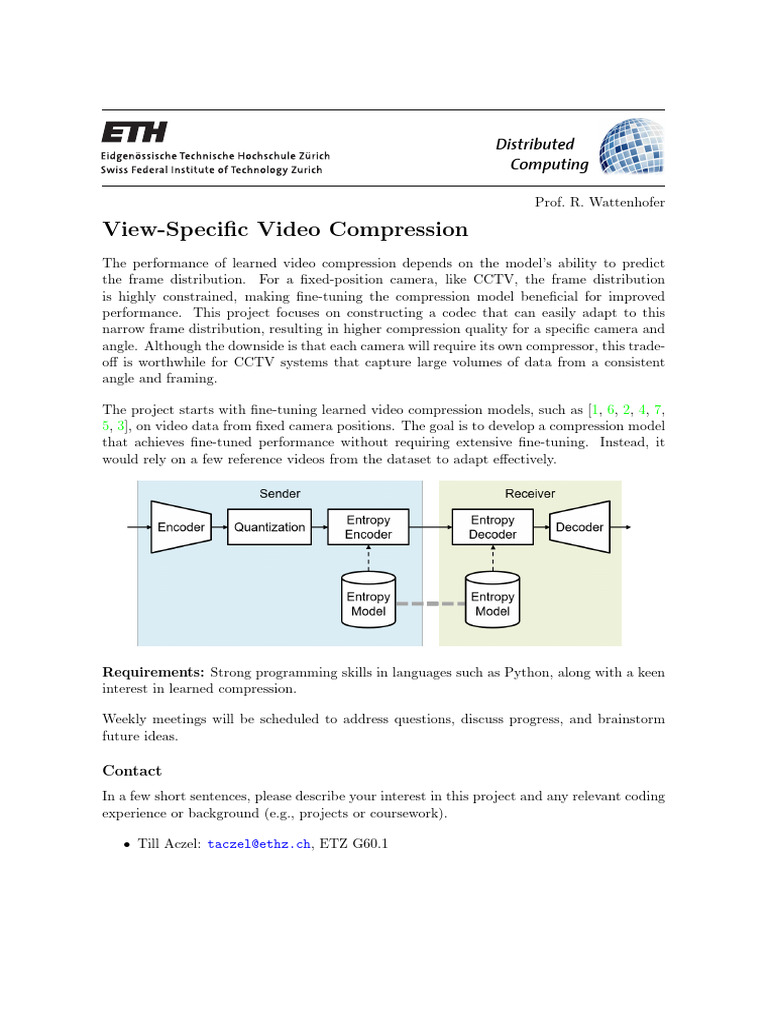 Optimizing Video Compression for CCTV | PDF | Data Compression | Video