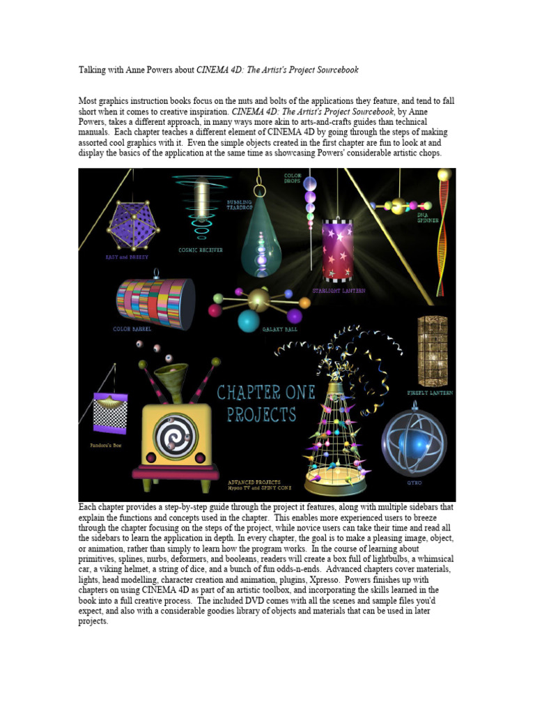 Exploring CINEMA 4D with Anne Powers | PDF | Graphics | Visual Arts ...