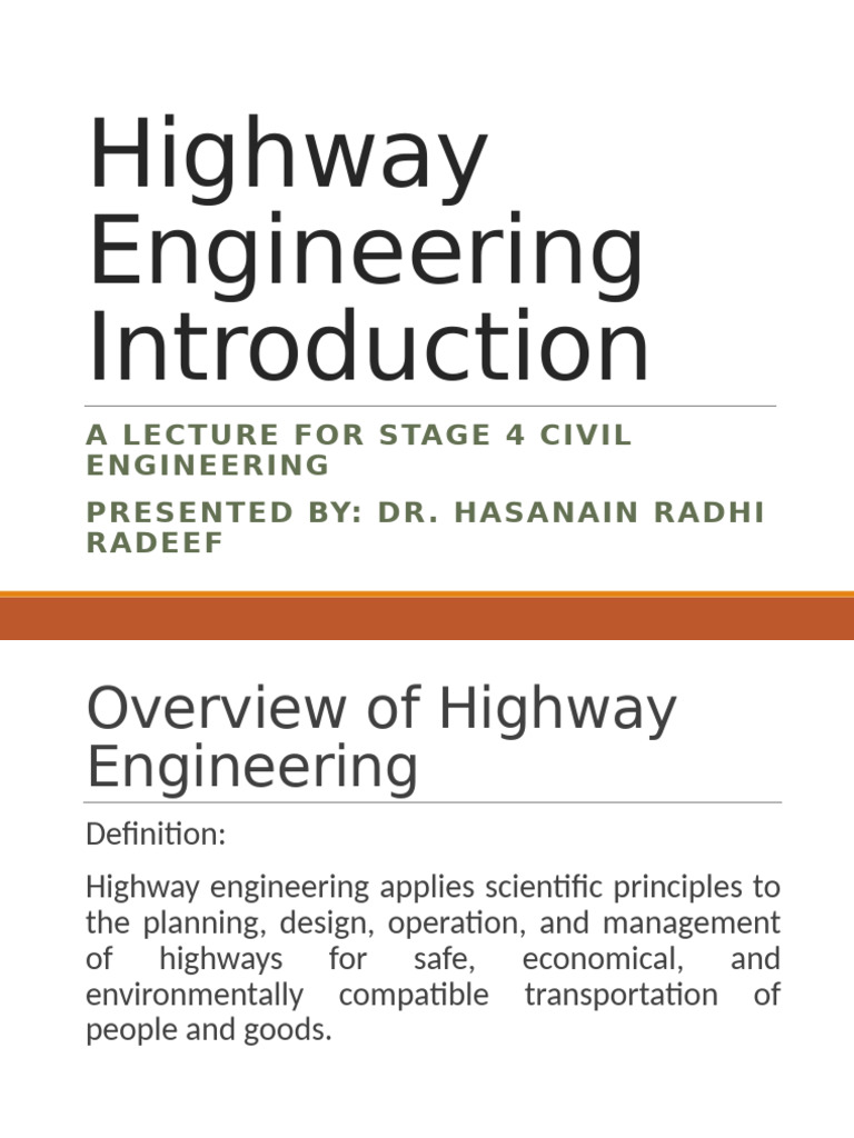Introduction to Highway Engineering | PDF | Road Surface | Road