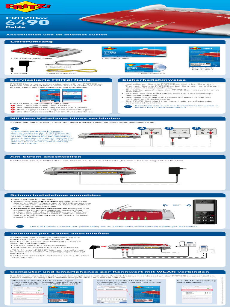 Fritzbox 6490 Cable Qig de | PDF