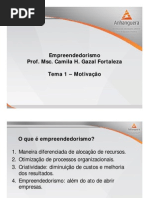(Tema 1 e Tema 2) ADM Empreendedorismo Teleaula Slides 1 e 2