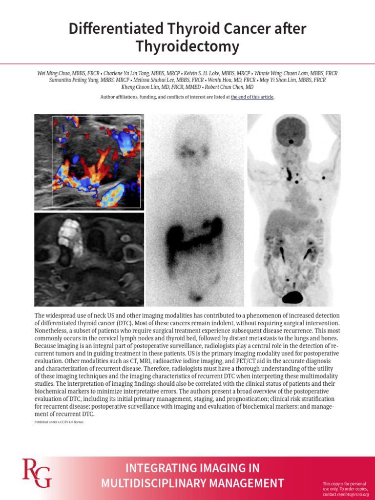 Imaging in Differentiated Thyroid Cancer | PDF | Thyroid | Metastasis