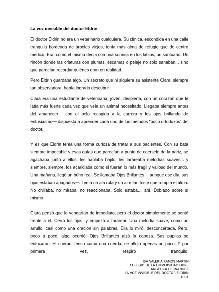 La Voz Invisible Del Doctor Eldrin | PDF