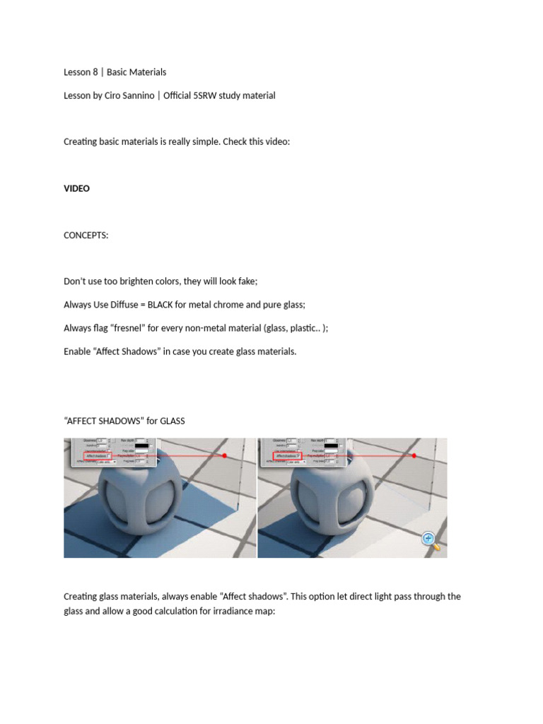 Lesson 8 Basic Materials | PDF