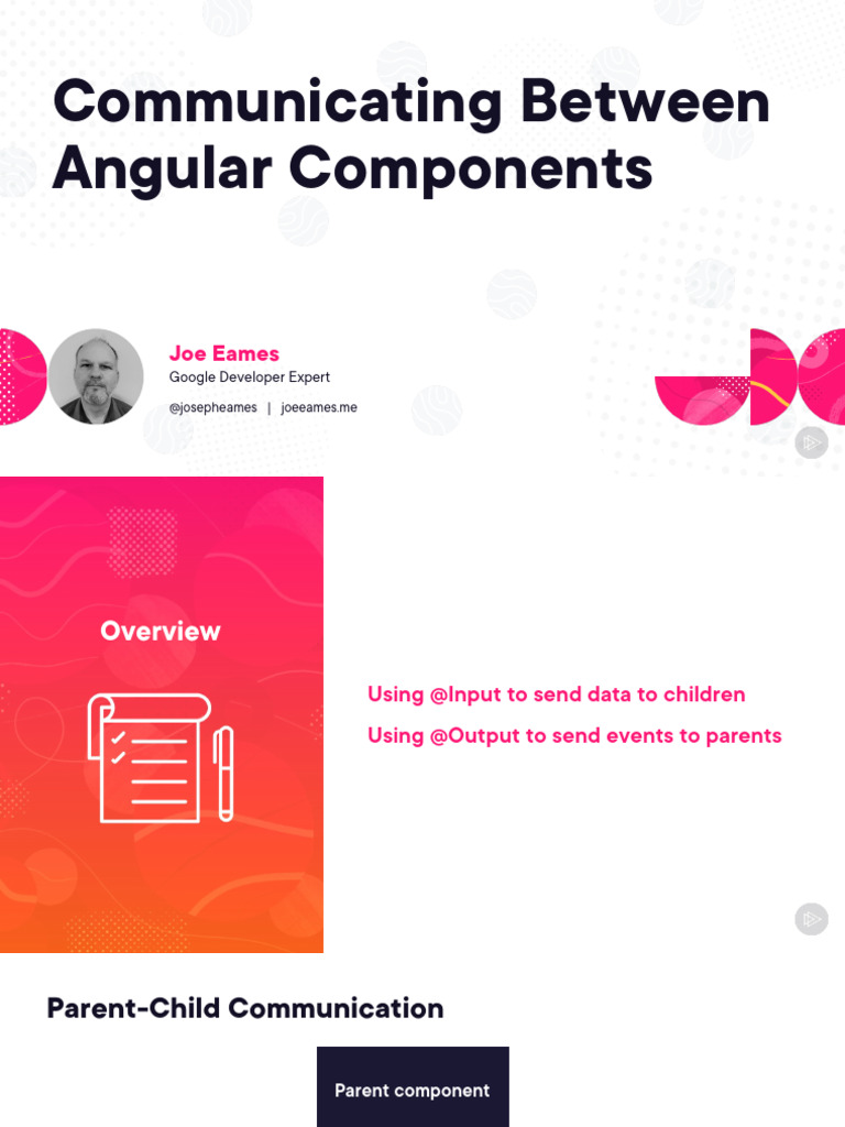 Communicating Between Angular Components Slides | PDF
