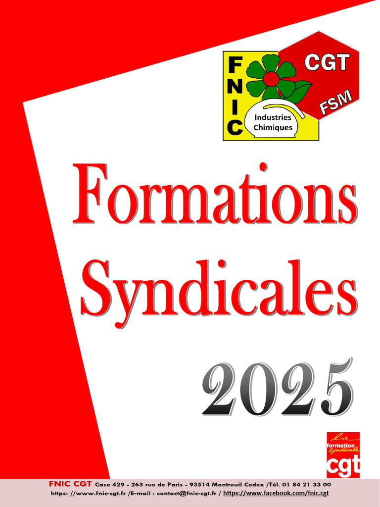 Formation Syndicale CGT : Guide 2025 | PDF | Relations de travail | Travail