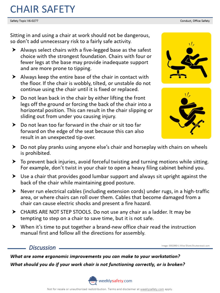 4 8 2024 Chair Safety | PDF