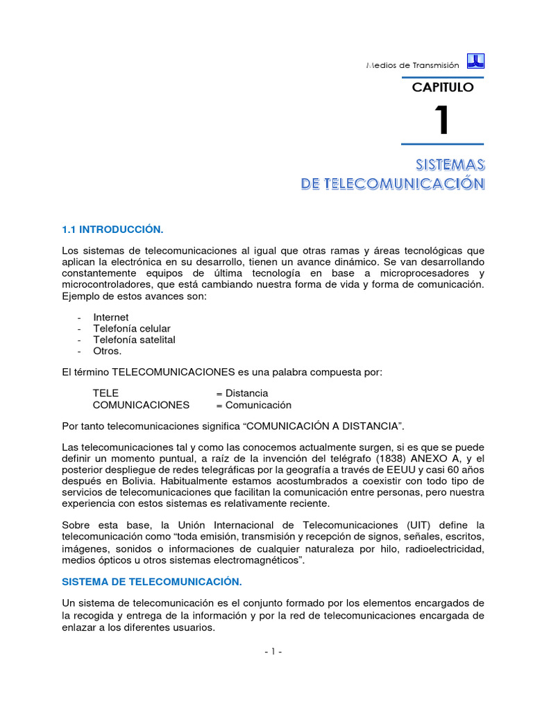 Medios de Transmisión en Telecomunicaciones | PDF | Radiación ...
