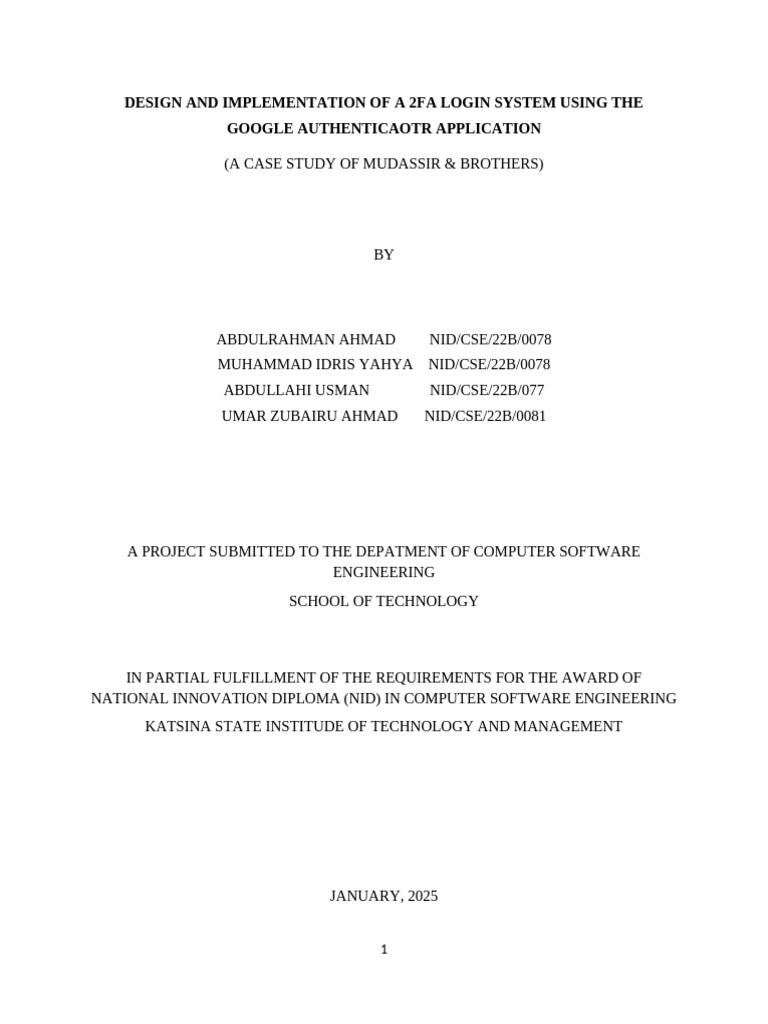 2fa Login System Using The Google Authenticator App | PDF | Password ...