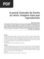 O postal ilustrado da frente ao verso