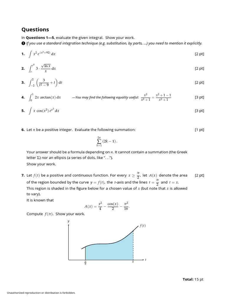 Integral and Summation Evaluation Guide | PDF | Pi | Summation