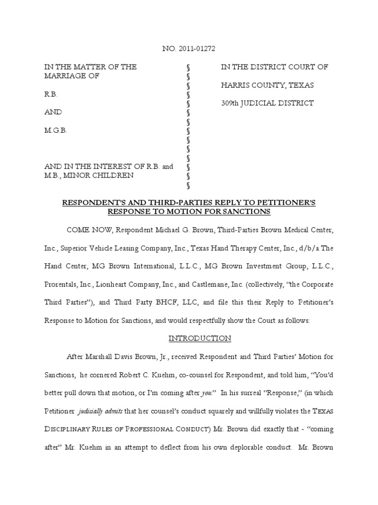 Reply To Response To Motion For Sanctions PDF Deposition (Law) Lawyer