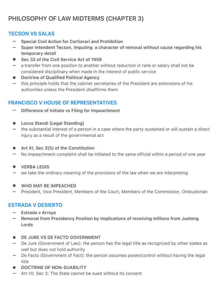 Philosophy of Law Midterms Overview | PDF | Habeas Corpus | Standing (Law)