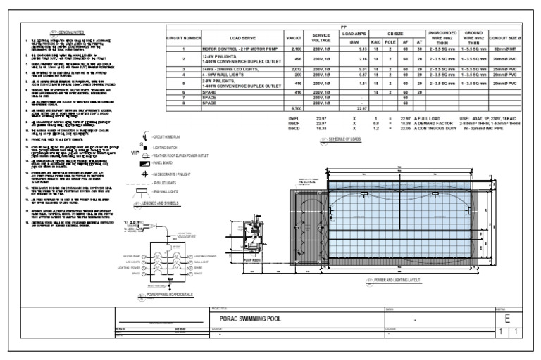 Pergola Pool Area Electrical Plan | PDF | Building Engineering ...
