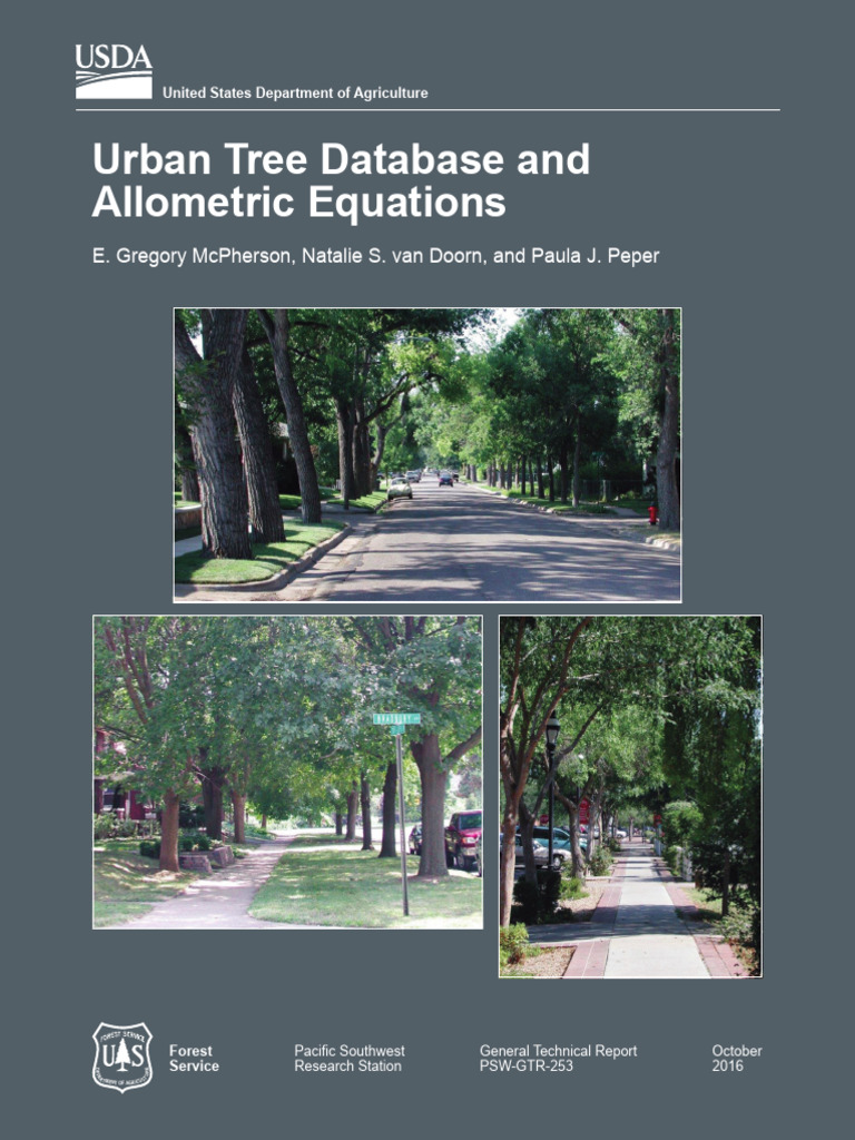 Urban Tree Growth Equations Database | PDF | Trees | Wood