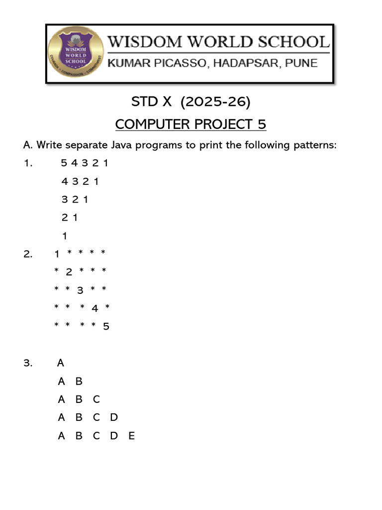 Java Patterns and Functions Project | PDF