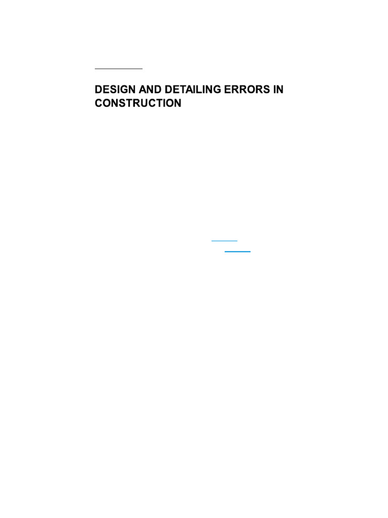 Common Construction Design Errors | PDF | Concrete | Stress (Mechanics)