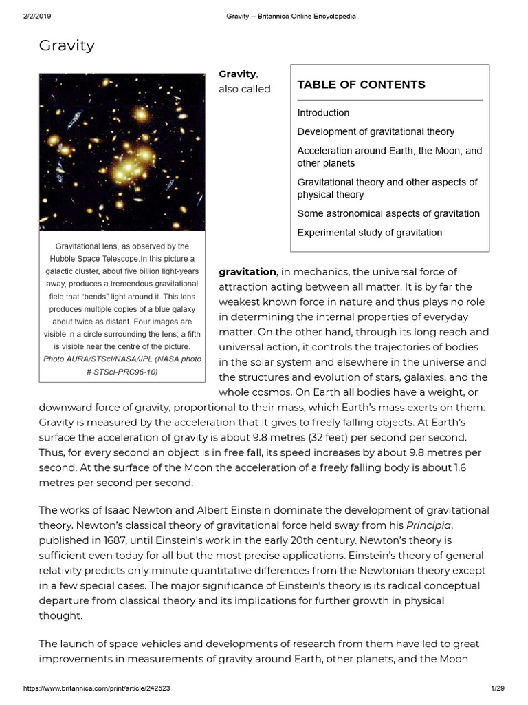 Understanding Gravity and Its Theories | PDF | Gravity | Force