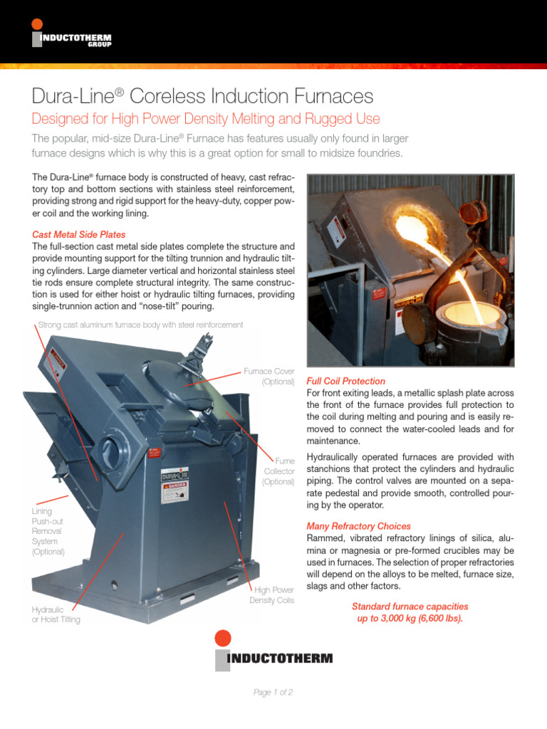 Dura Line Furnace | PDF | Refractory | Foundry