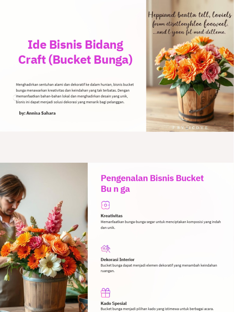 Bisnis Bucket Bunga: Dekorasi Alami Kreatif | PDF