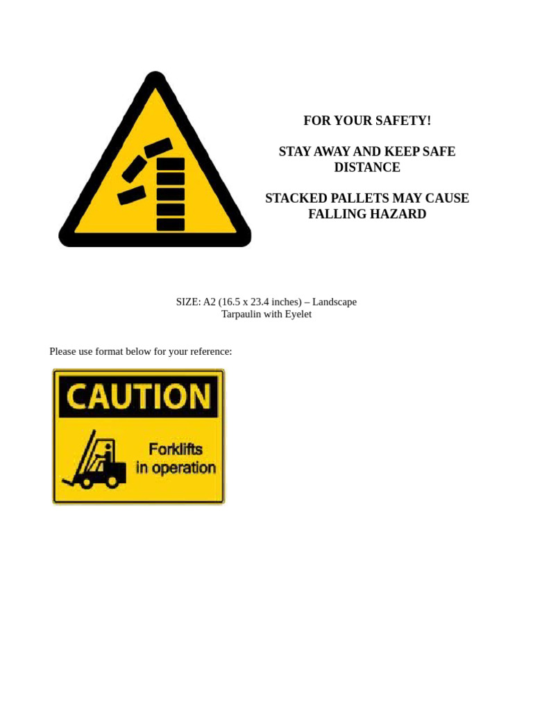 Safety Warning: Stacked Pallet Hazards | PDF
