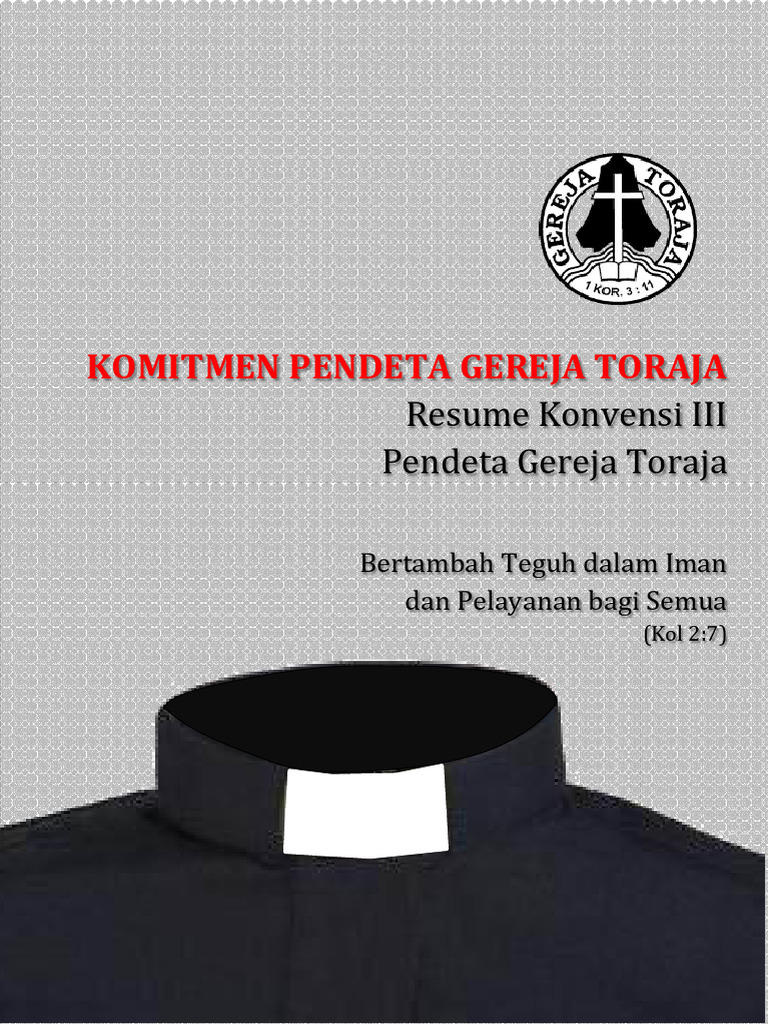 Komitmen Pendeta Gereja Toraja 2022 | PDF