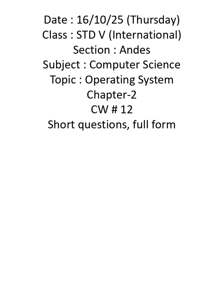 Com Sci CW#12 | PDF